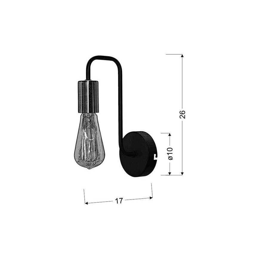 Wandlamp HERPE 1xE27/60W/230V