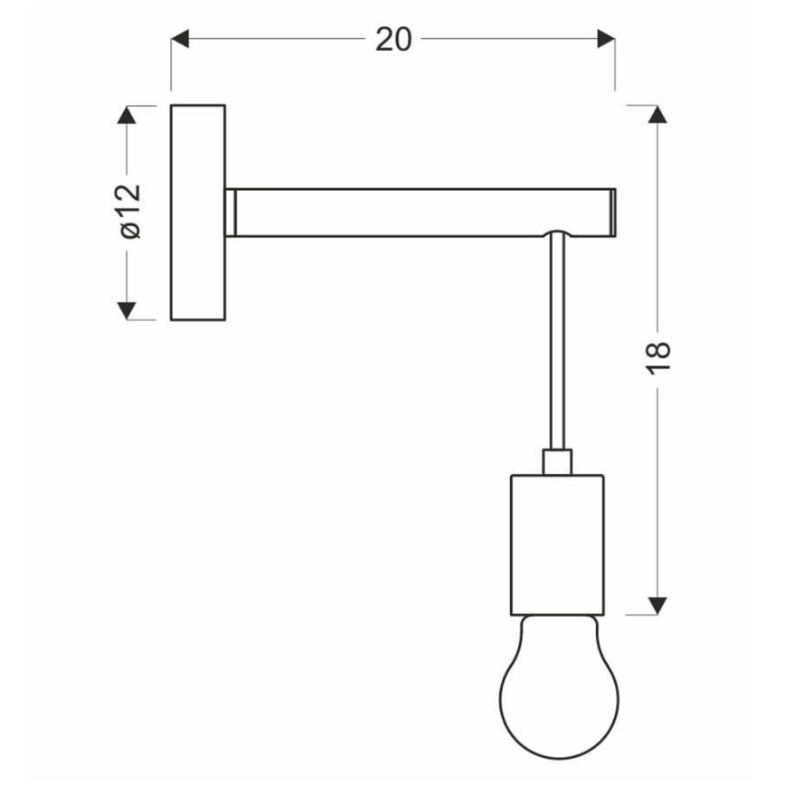 Wandlamp IZZY 1xE27/60W/230V