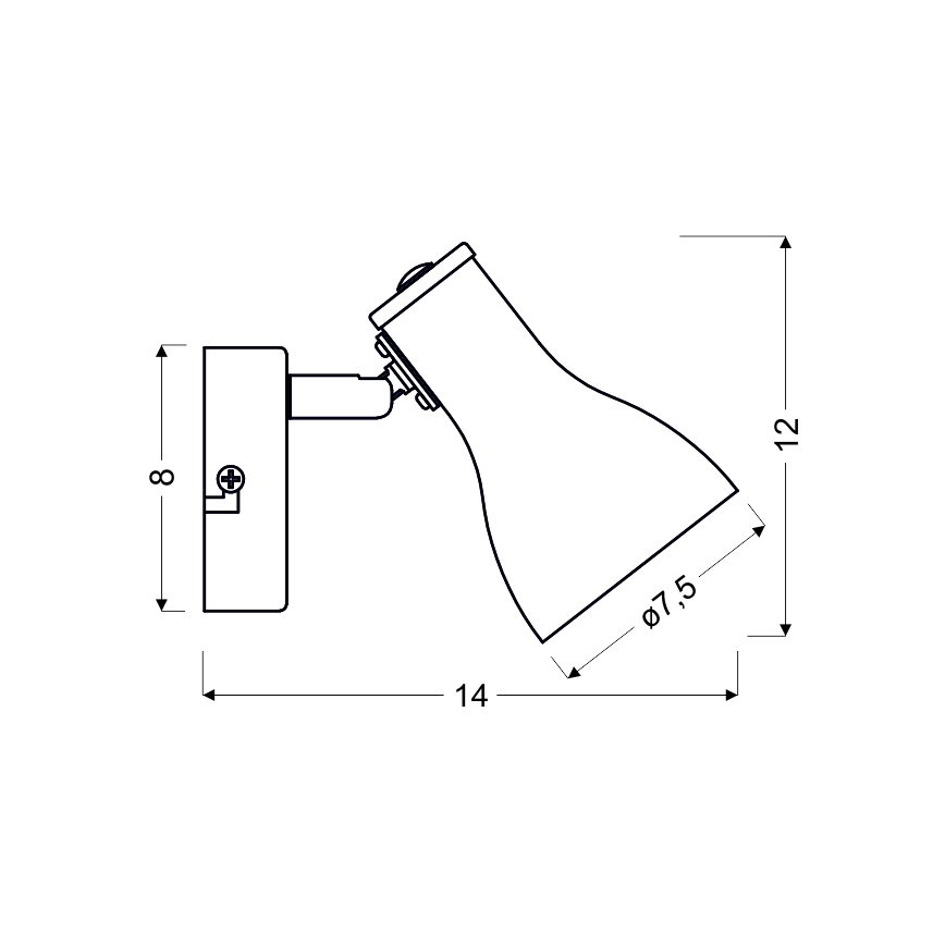 Wandlamp JULIE 1xE14/40W/230V grijs