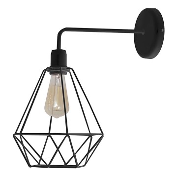 Wandlamp KARO 1xE27/15W/230V zwart