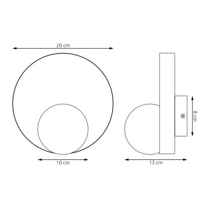Wandlamp KIDO 1xG9/8W/230V wit