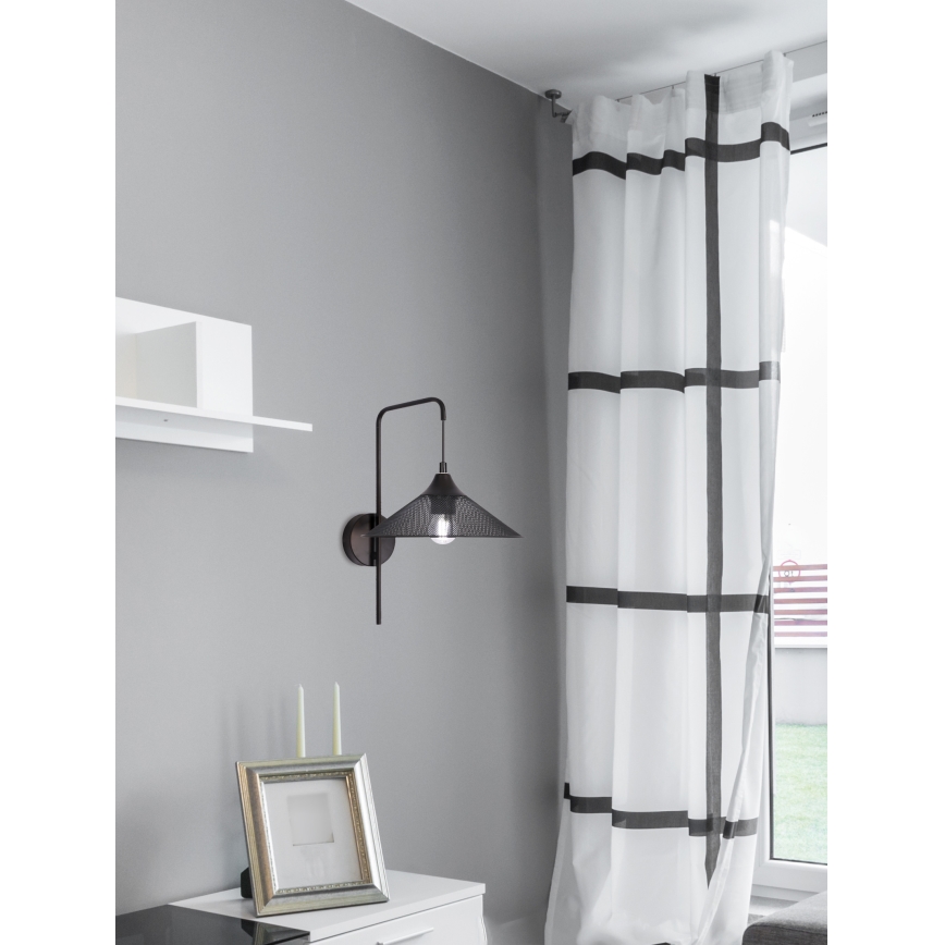 Wandlamp KIRUNA 1xE27/40W/230V zwart