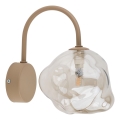 Wandlamp LAVA 1xG9/8W/230V beige/rookkleurig