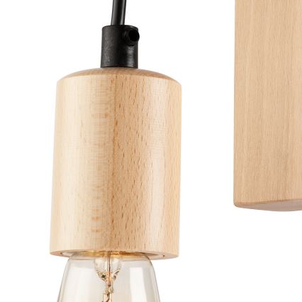 Wandlamp LEON 1xE27/60W/230V beuken - FSC gecertificeerd
