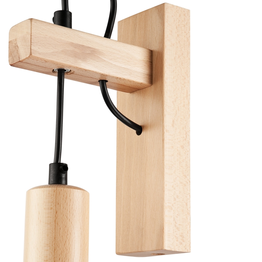Wandlamp LEON 1xE27/60W/230V beuken - FSC gecertificeerd