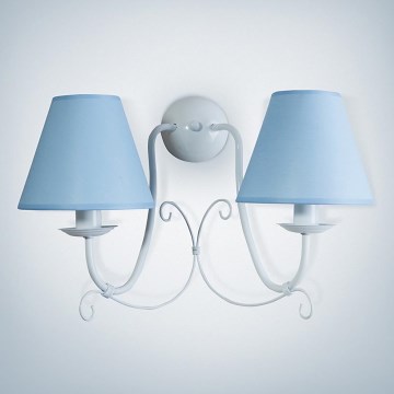 Wandlamp LILLIAN 2xE14/40W/230V lichtblauw