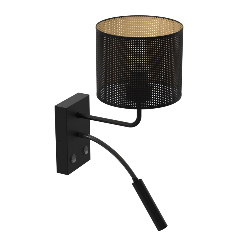 Wandlamp LOFT SHADE 1xE27/60W+1xG9/8W/230V zwart/goud