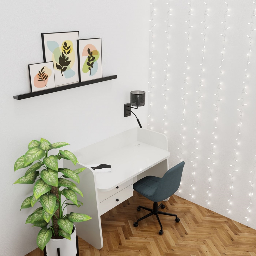 Wandlamp LOFT SHADE 1xE27/60W+1xG9/8W/230V zwart