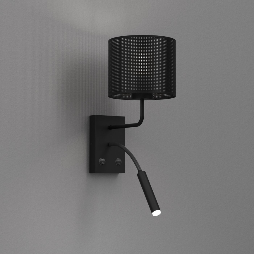 Wandlamp LOFT SHADE 1xE27/60W+1xG9/8W/230V zwart