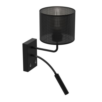 Wandlamp LOFT SHADE 1xE27/60W+1xG9/8W/230V zwart