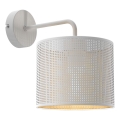 Wandlamp LOFT SHADE 1xE27/60W/230V wit/goud