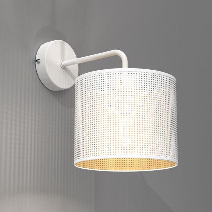 Wandlamp LOFT SHADE 1xE27/60W/230V wit/goud
