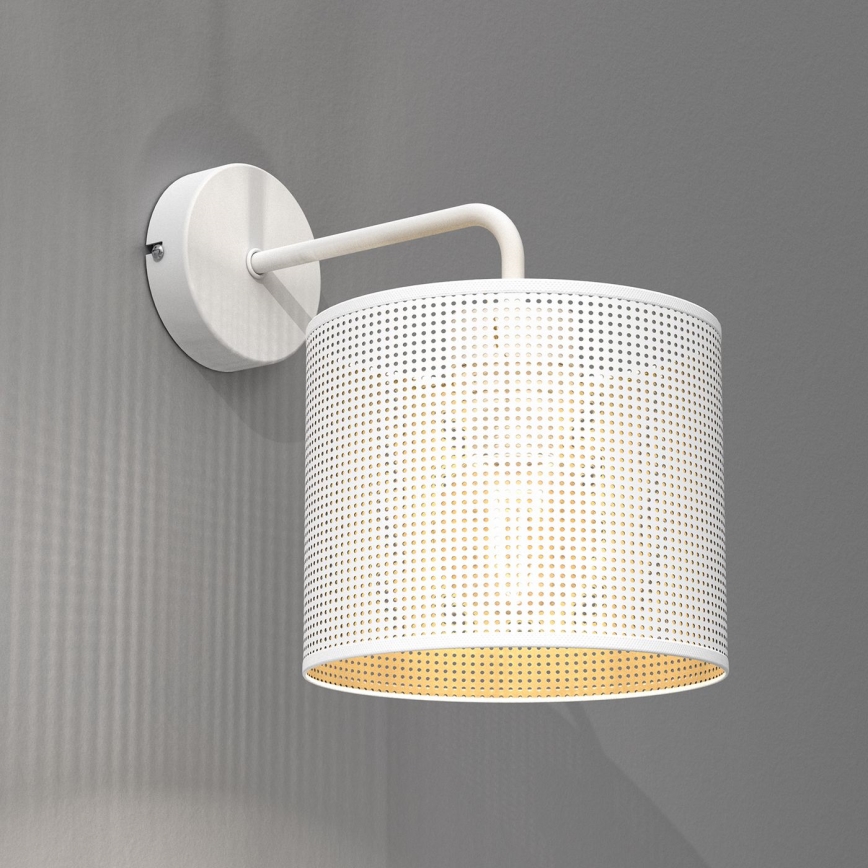 Wandlamp LOFT SHADE 1xE27/60W/230V wit/goud