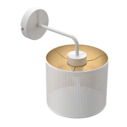 Wandlamp LOFT SHADE 1xE27/60W/230V wit/goud
