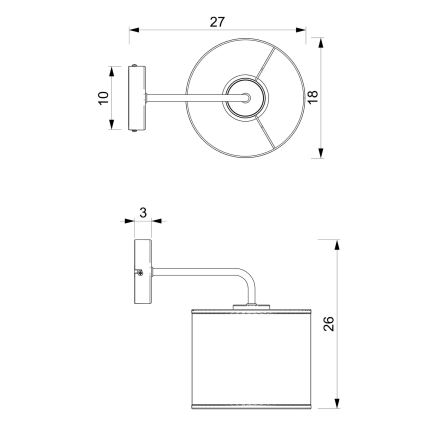 Wandlamp LOFT SHADE 1xE27/60W/230V zwart