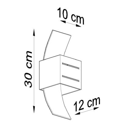 Wandlamp LORETO 1xG9/40W/230V grijs