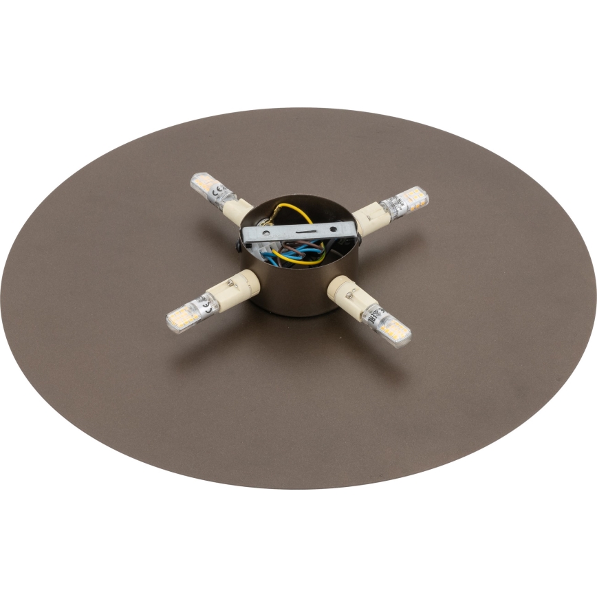 Wandlamp LUNA 4xG9/8W/230V diameter 40 cm bruin