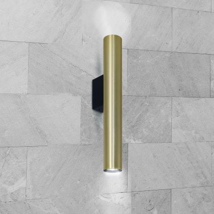 Wandlamp LUNGOMARE 2xGU10/10W/230V goud