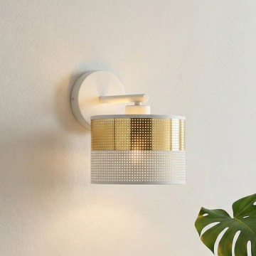 Wandlamp LUX 1xE27/15W/230V wit/goud