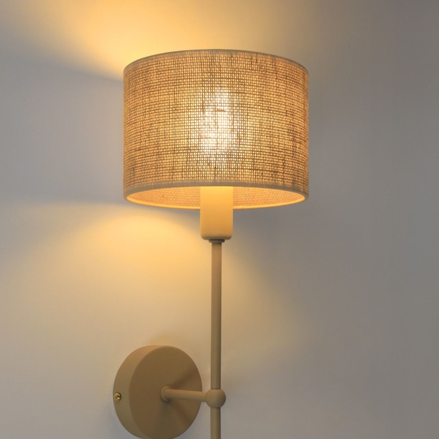 Wandlamp MADELA 1xE14/40W/230V jute/beige