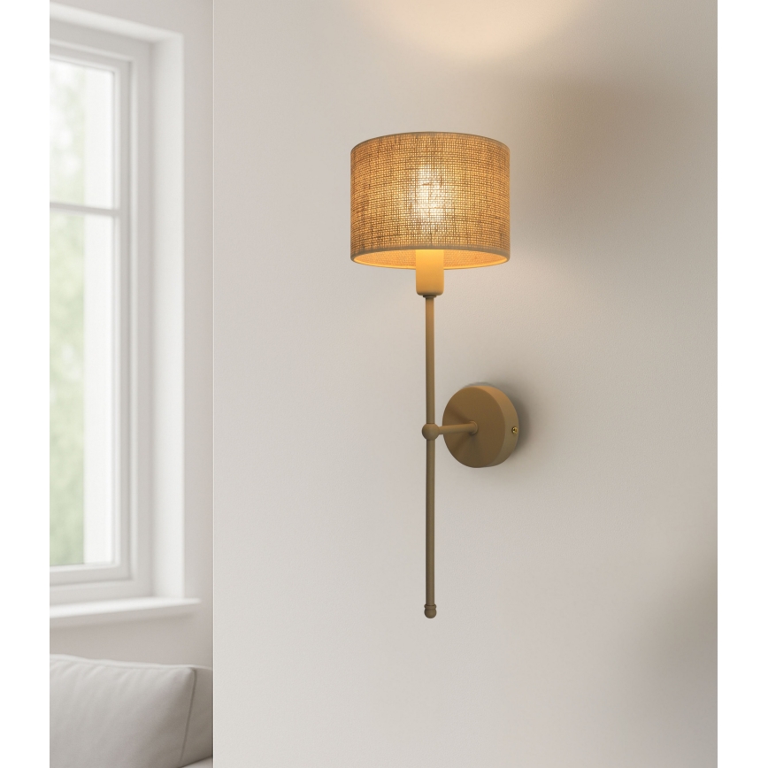 Wandlamp MADELA 1xE14/40W/230V jute/beige