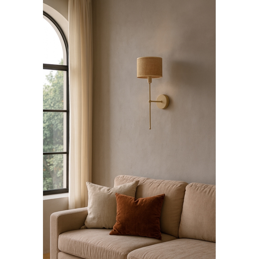 Wandlamp MADELA 1xE14/40W/230V jute/beige