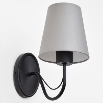 Wandlamp MALBO 1xE27/15W/230V grijs/zwart