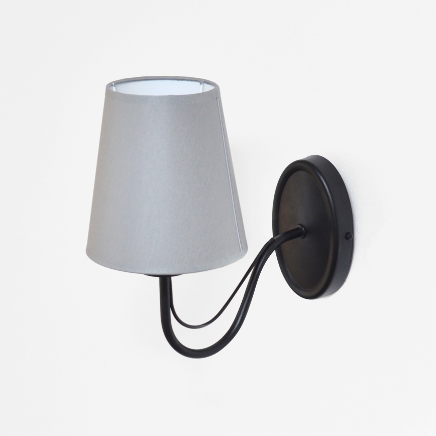 Wandlamp MALBO 1xE27/15W/230V grijs/zwart