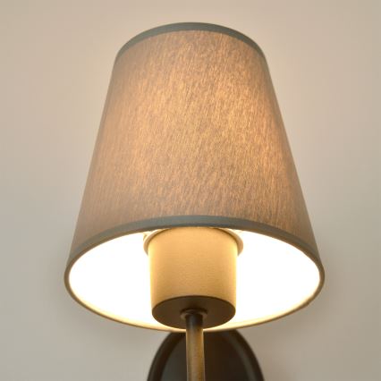 Wandlamp MALBO 1xE27/15W/230V grijs/zwart