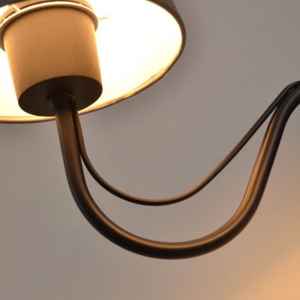 Wandlamp MALBO 1xE27/15W/230V grijs/zwart