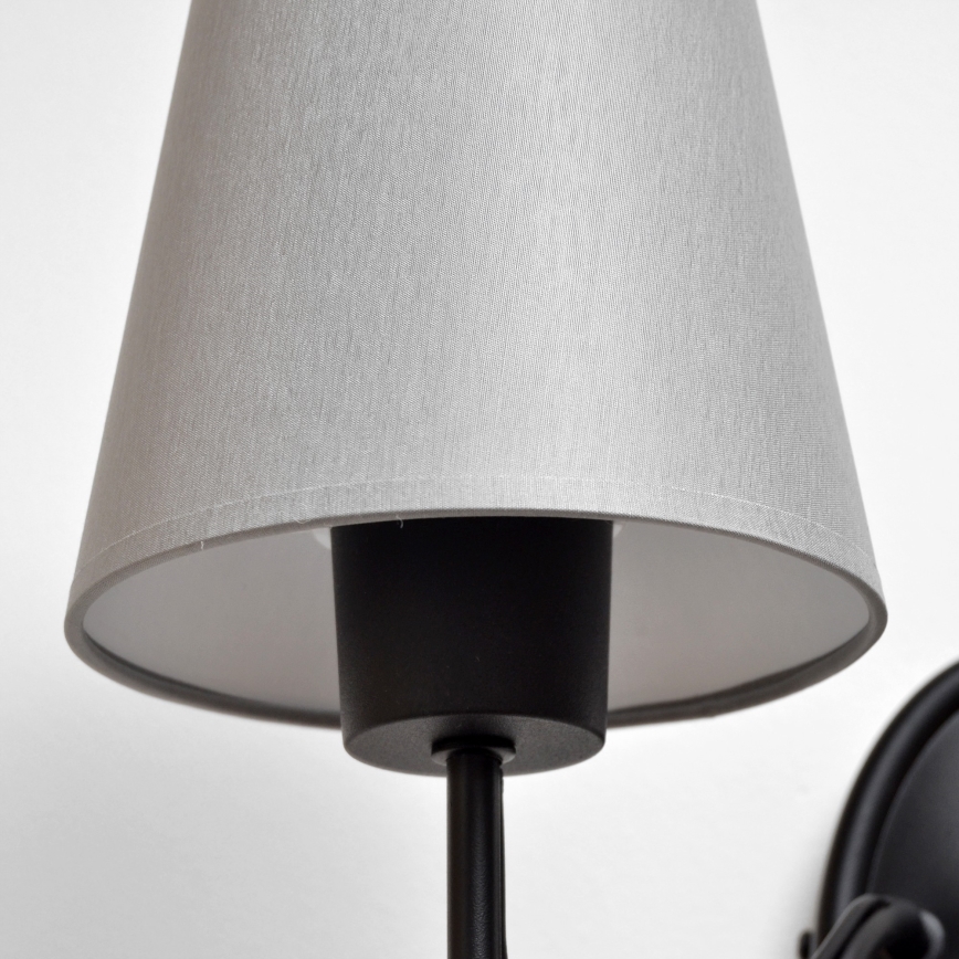 Wandlamp MALBO 1xE27/15W/230V grijs/zwart