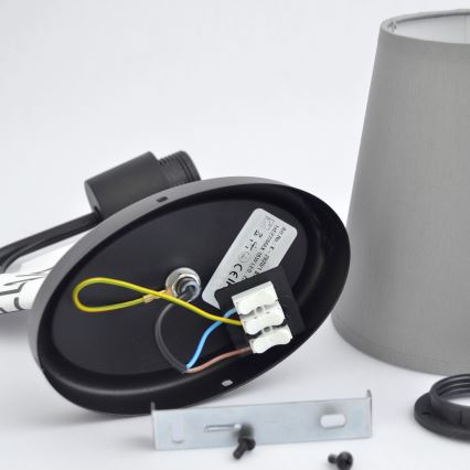 Wandlamp MALBO 1xE27/15W/230V grijs/zwart