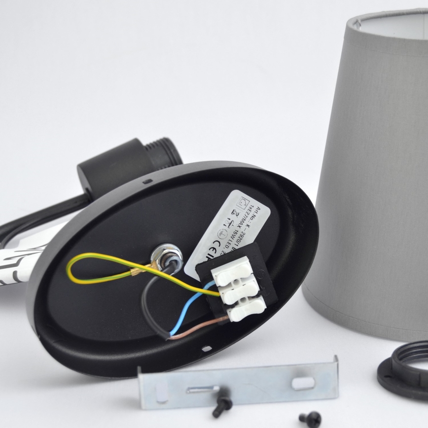 Wandlamp MALBO 1xE27/15W/230V grijs/zwart