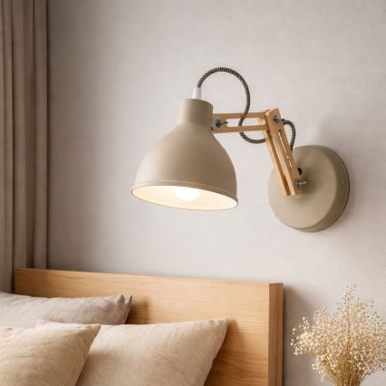 Wandlamp MARCELLO 1xE27/15W/230V beige