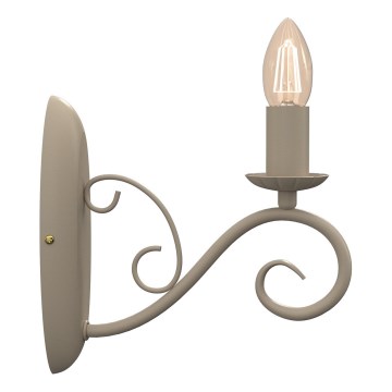 Wandlamp MAURO 1xE14/15W/230V beige