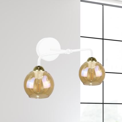 Wandlamp MELLE WHITE 2xE27/60W/230V