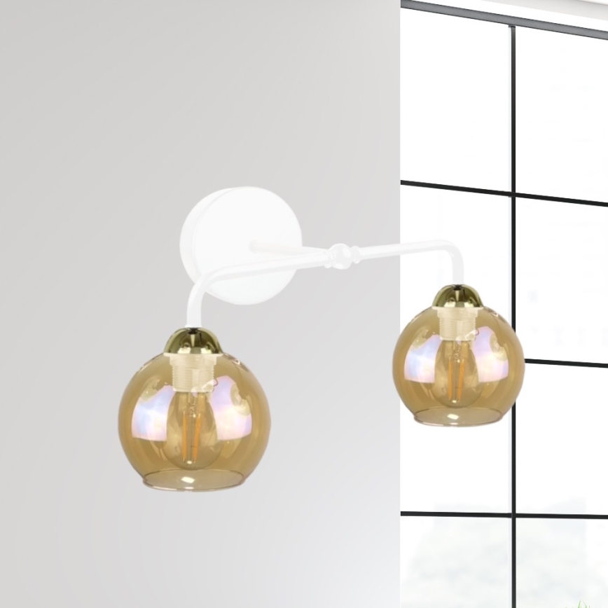 Wandlamp MELLE WHITE 2xE27/60W/230V