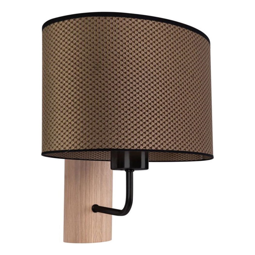 Wandlamp MERCEDES 1xE27/25W/230V bruin/eiken