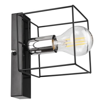 Wandlamp MIKA 1xE27/60W/230V zwart/glanzend chroom