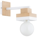 Wandlamp MIKO 1xE27/15W/230V wit/beige