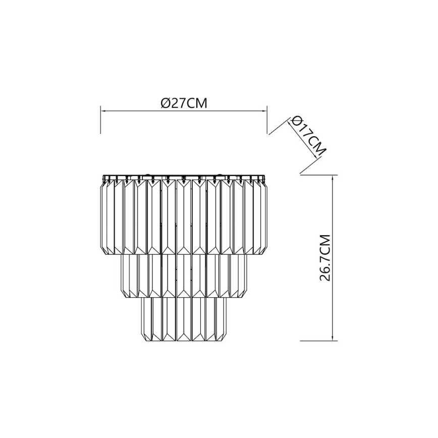 Wandlamp MILANO 2xE14/40W/230V goud