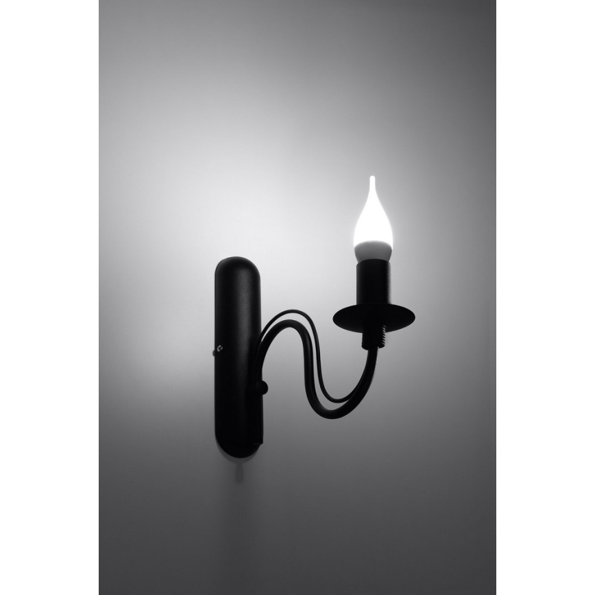 Wandlamp MINERWA 1xE14/40W/230V zwart