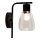 Wandlamp MOLDO 1xE27/40W/230V zwart/doorzichtig