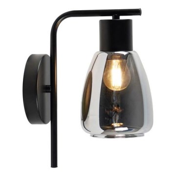 Wandlamp MOLDO 1xE27/40W/230V zwart/gerookt zwart