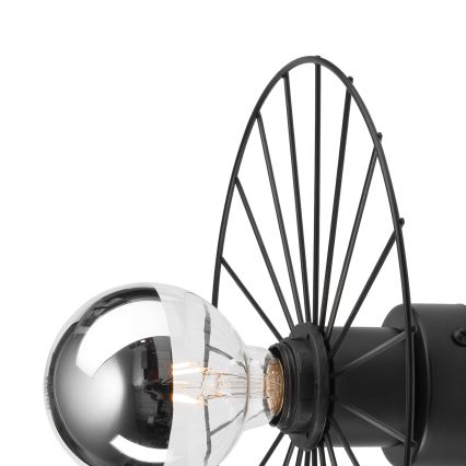 Wandlamp MONTANA 1xE27/15W/230V diameter 30 cm zwart