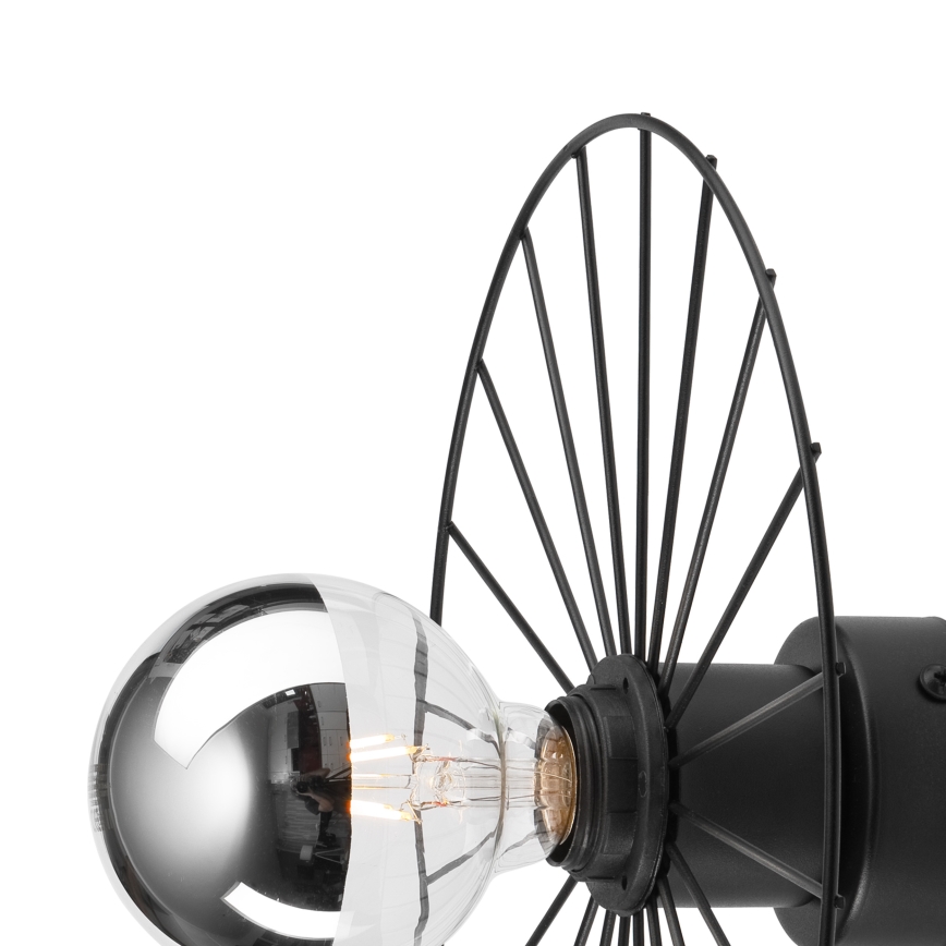 Wandlamp MONTANA 1xE27/15W/230V diameter 30 cm zwart