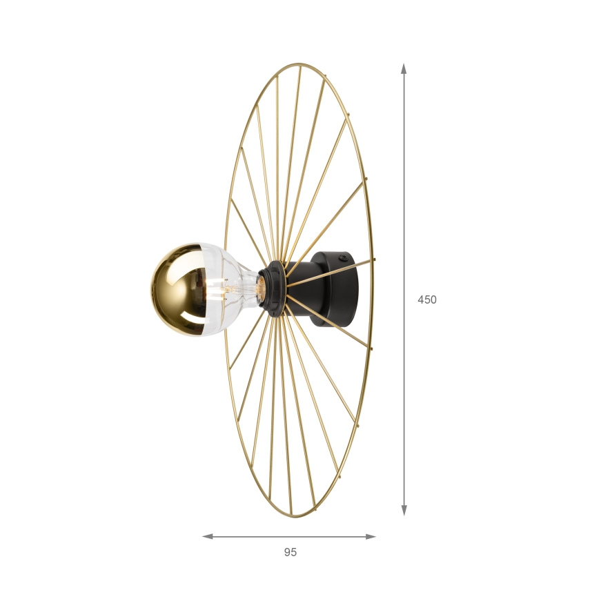 Wandlamp MONTANA 1xE27/15W/230V diameter 45 cm goud