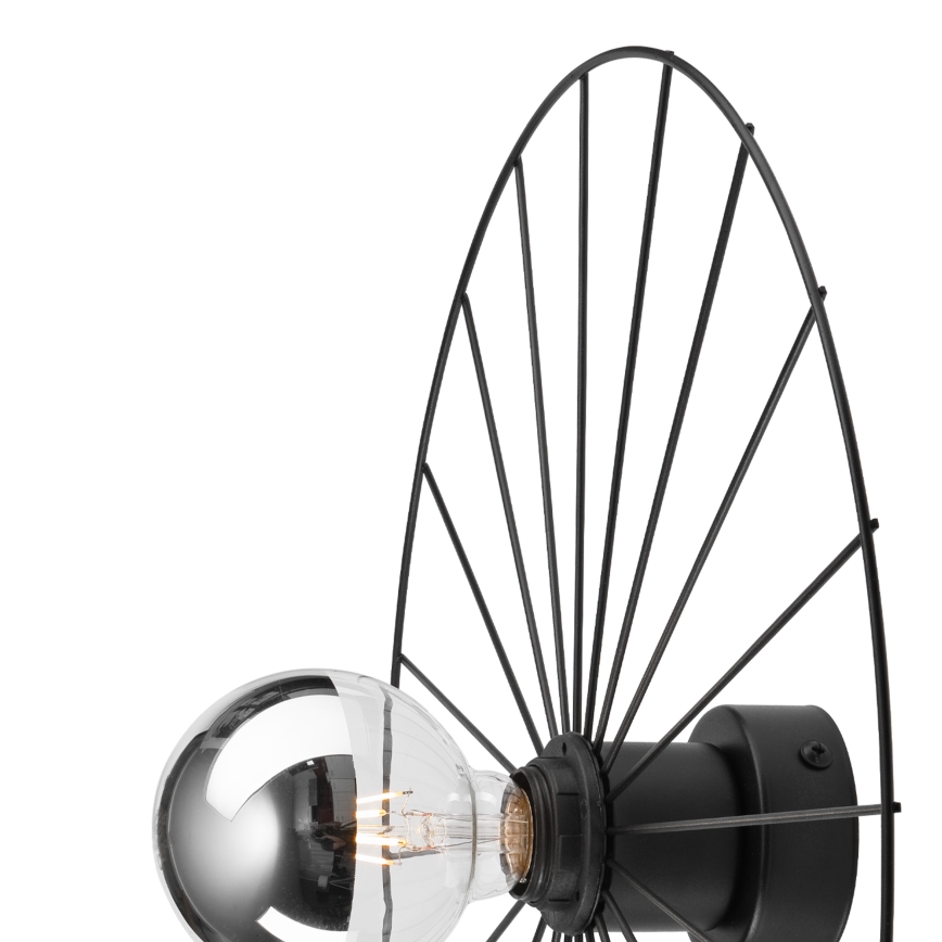 Wandlamp MONTANA 1xE27/15W/230V diameter 45 cm zwart