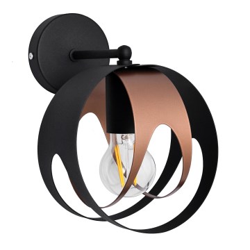 Wandlamp MOONLIGHT 1xE27/15W/230V zwart/koper