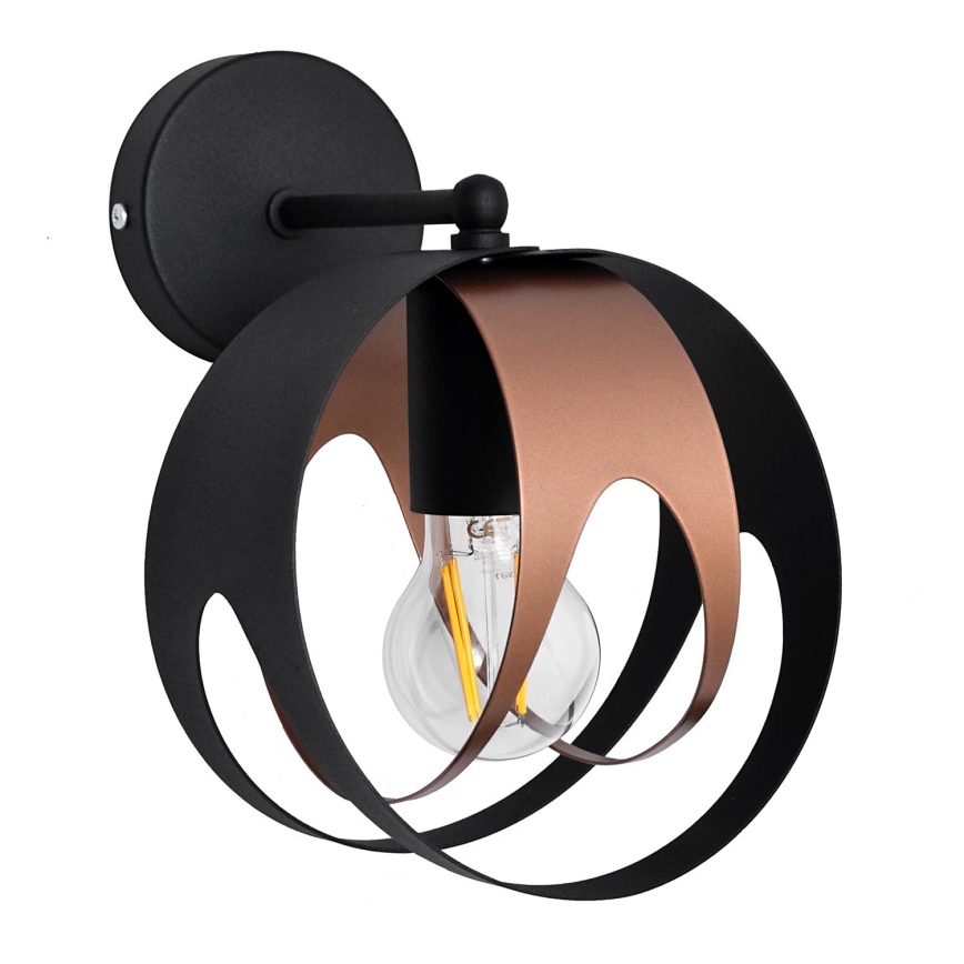 Wandlamp MOONLIGHT 1xE27/15W/230V zwart/koper